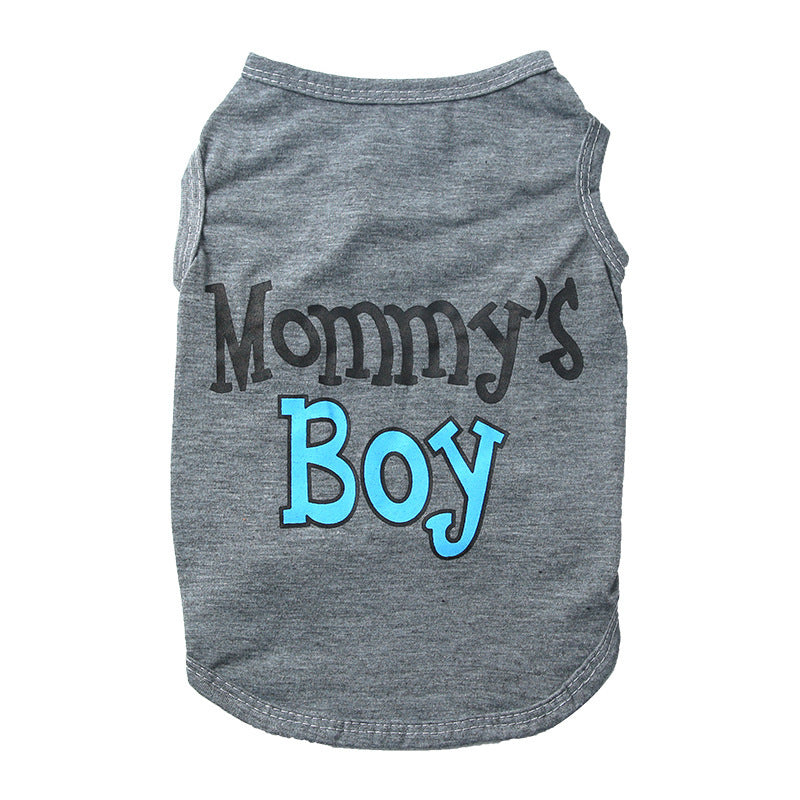 Dog Shirt – “Mommy’s Boy” Funny Pet Outfit