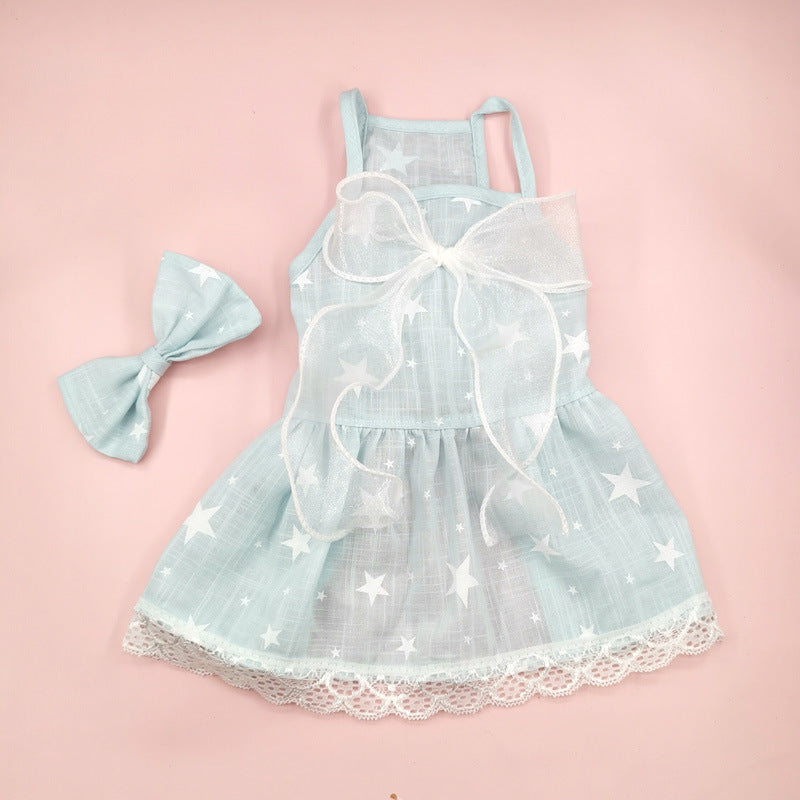 Spring & Summer Pet Dress – Adorable Floral Outfit for Cats & Dogs