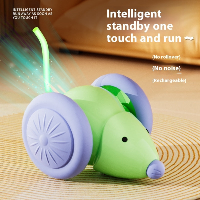 Interactive Cat Toy – Electric Mouse Car with Obstacle Avoidance