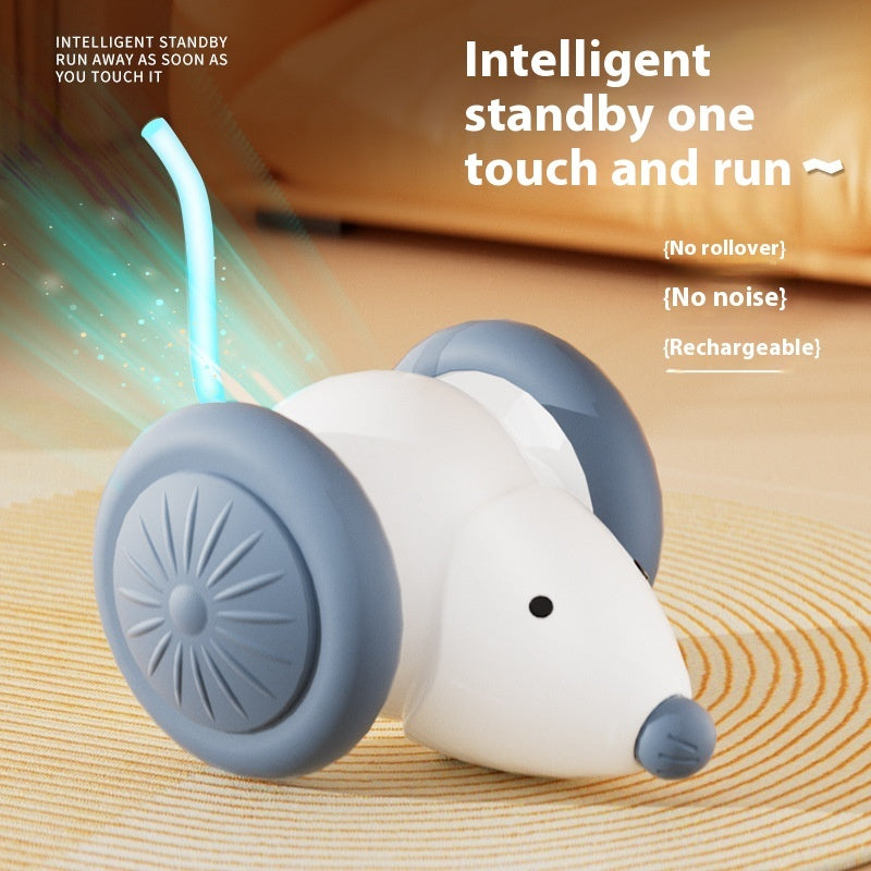 Interactive Cat Toy – Electric Mouse Car with Obstacle Avoidance
