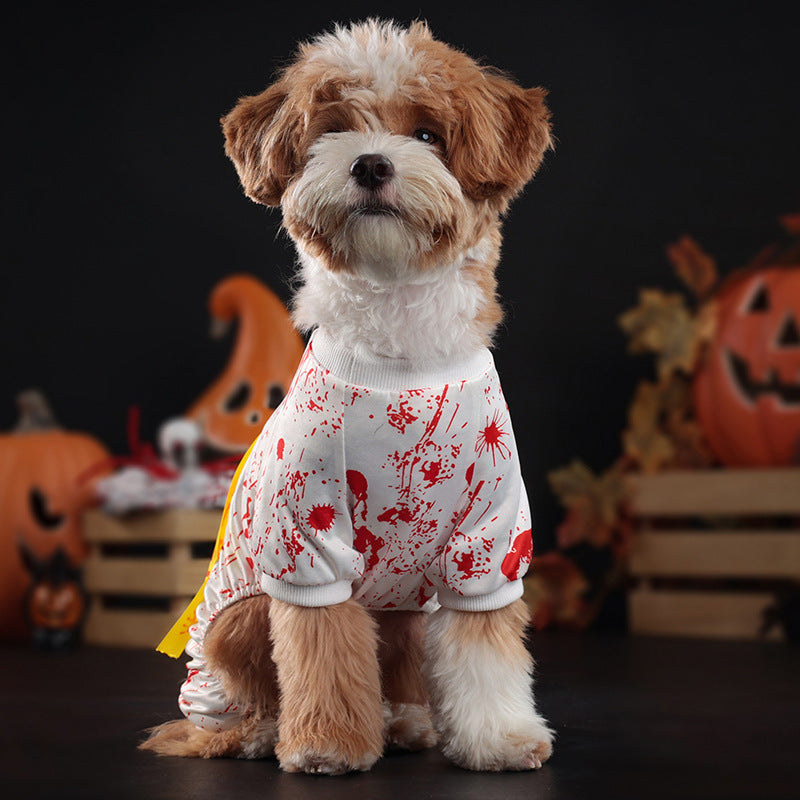 Bloody Warning Tape Halloween Costume for Dogs & Cats