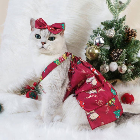 Spring & Summer Pet Dress – Adorable Floral Outfit for Cats & Dogs