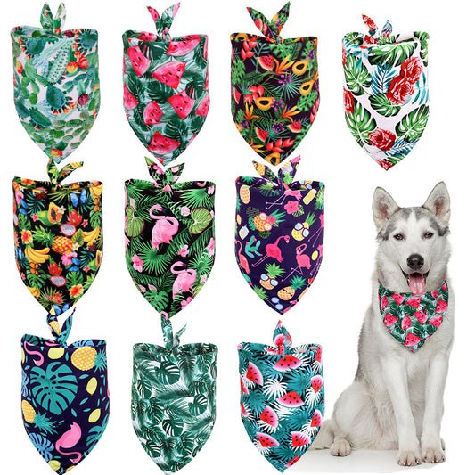 Tropical Pet Bandana – Colorful Summer Scarf for Dogs & Cats