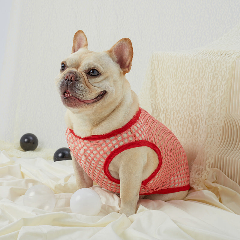 Hollow Mesh Dog Vest – Lightweight Summer Top for Dogs