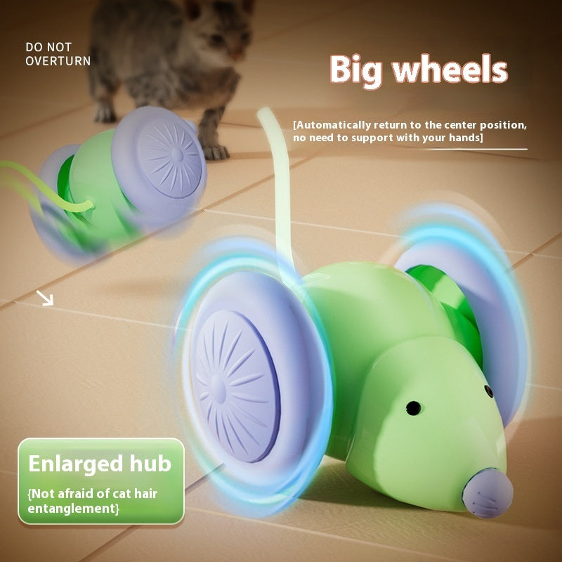 Interactive Cat Toy – Electric Mouse Car with Obstacle Avoidance